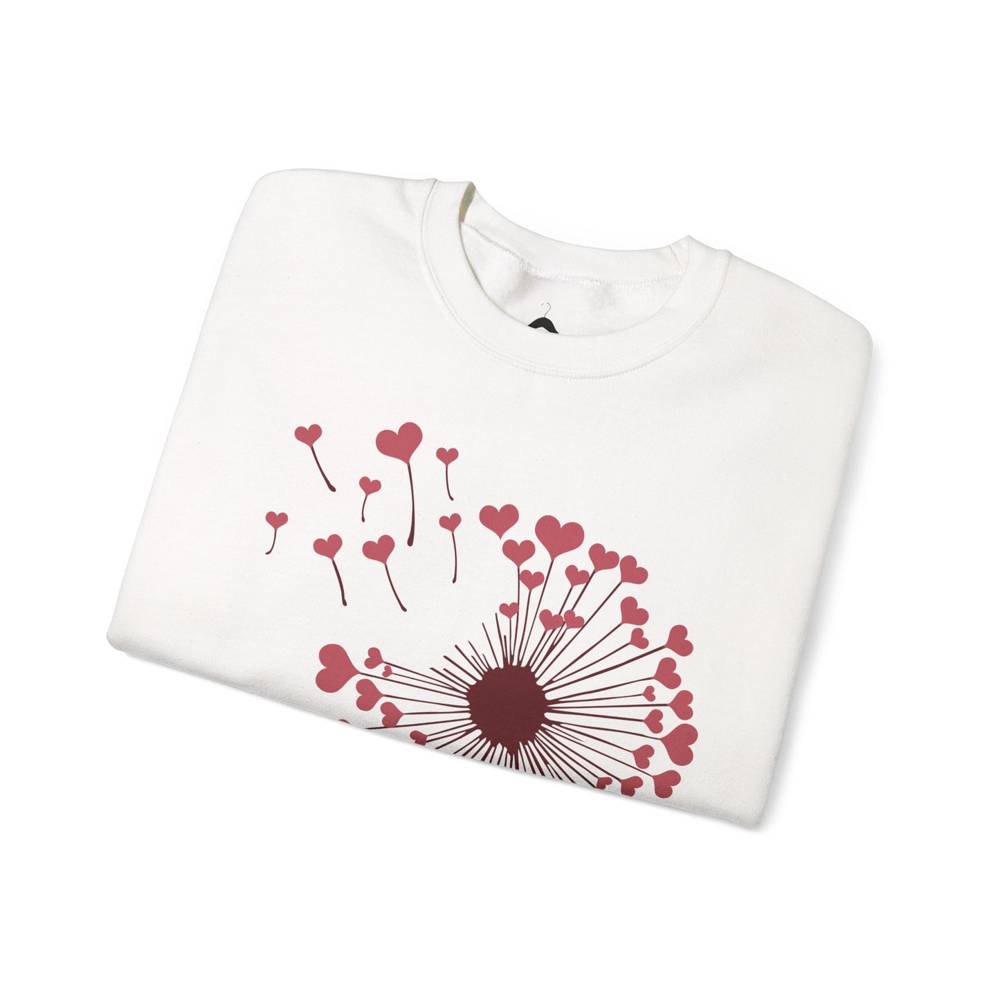 Just Breathe Sweatshirt, Motivational Love shirt, Heart Dandelion Crewneck shirt