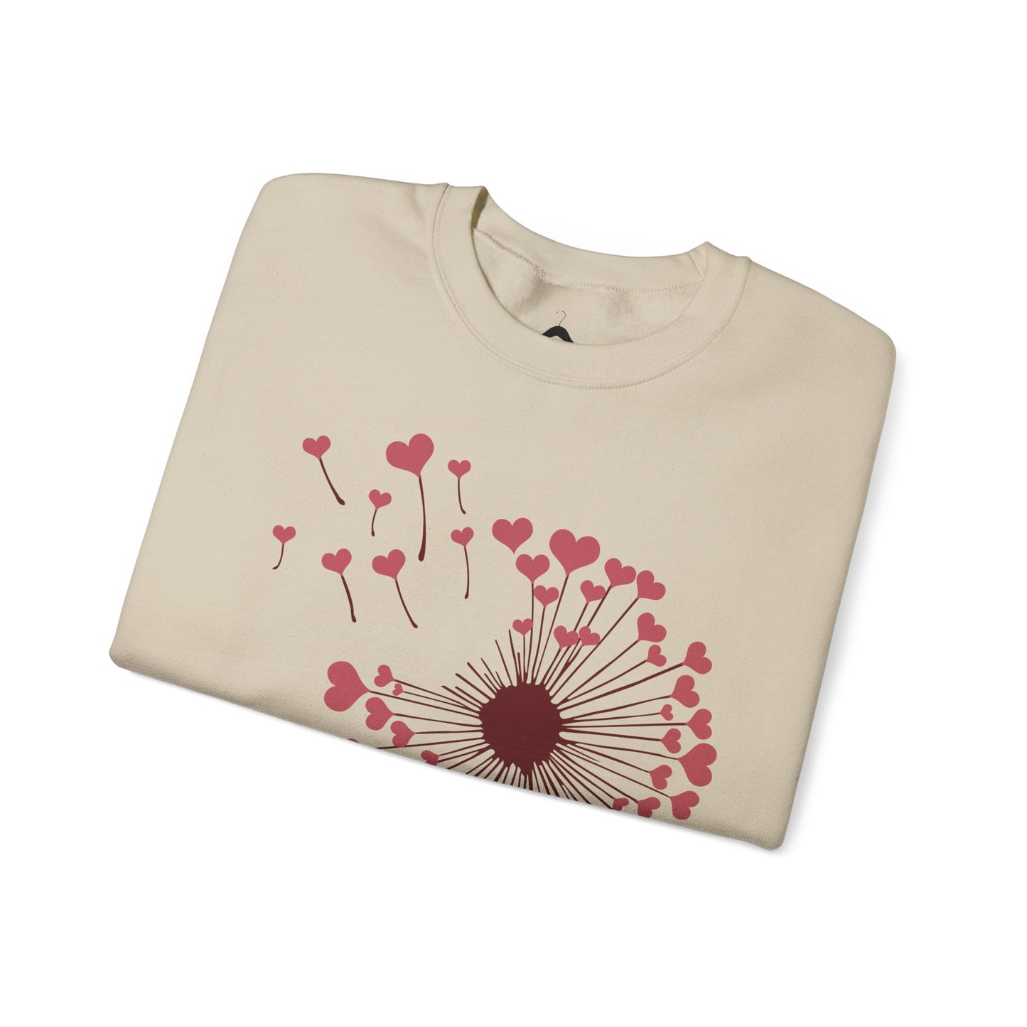 Just Breathe Sweatshirt, Motivational Love shirt, Heart Dandelion Crewneck shirt