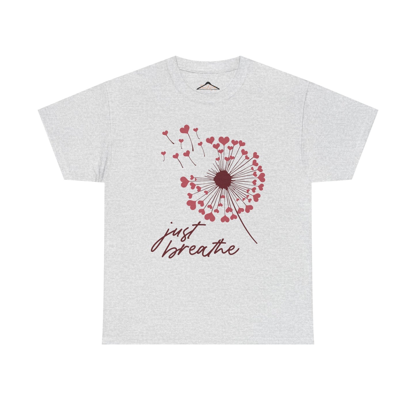 Just Breathe Tshirt, Motivational tee, Heart Graphic,Valentines Shirts For Woman