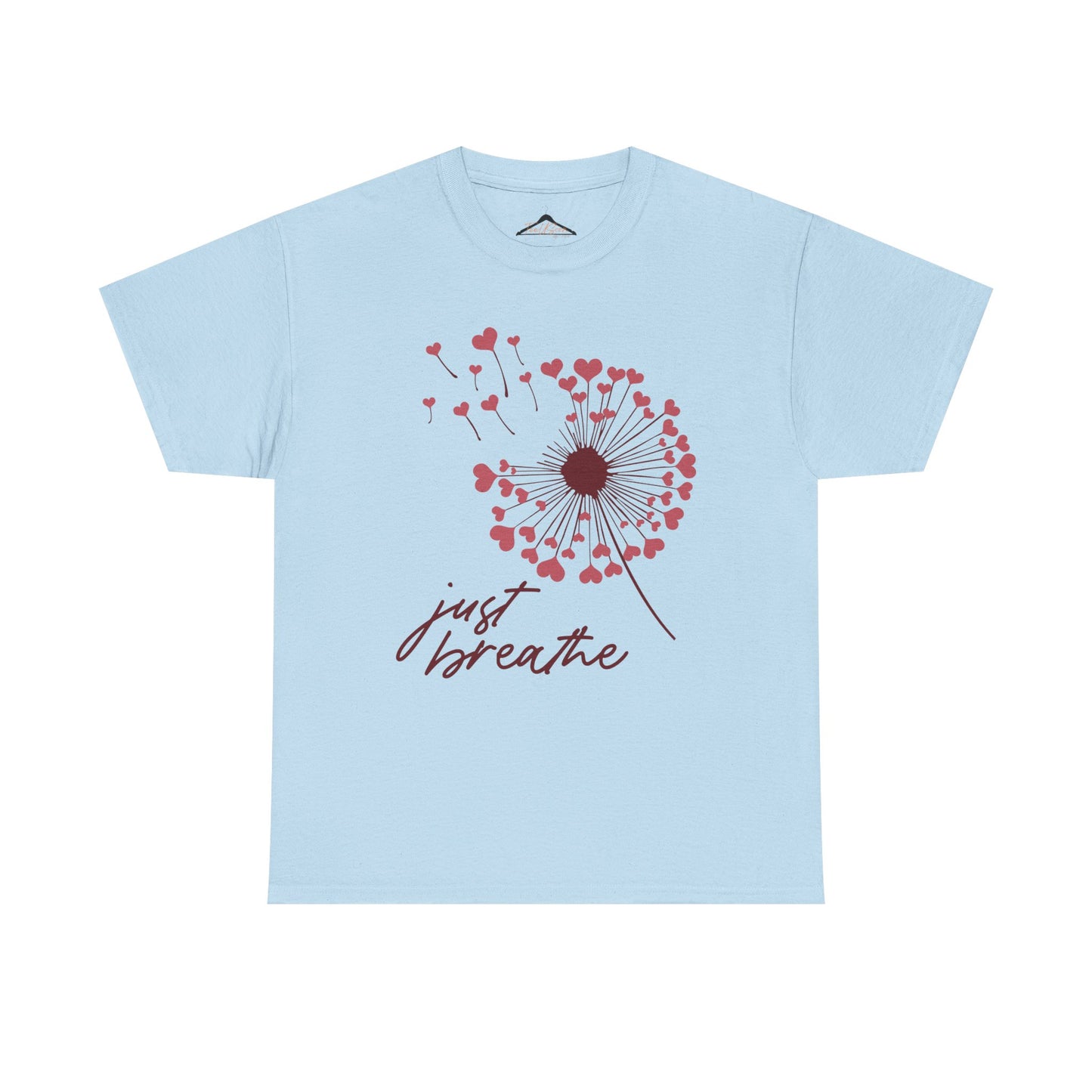 Just Breathe Tshirt, Motivational tee, Heart Graphic,Valentines Shirts For Woman